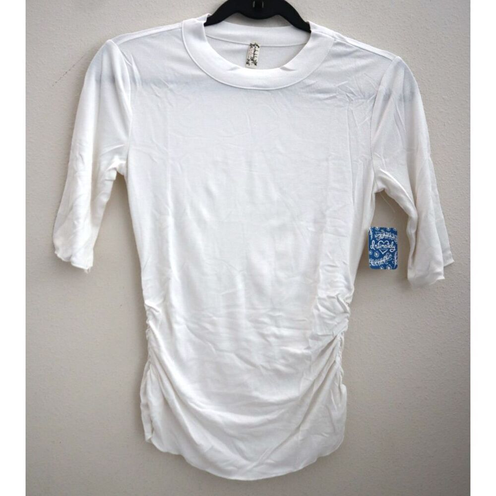 Intimately Free People OB1060305 Women's Sz XS White Talk To Me T-Shirt